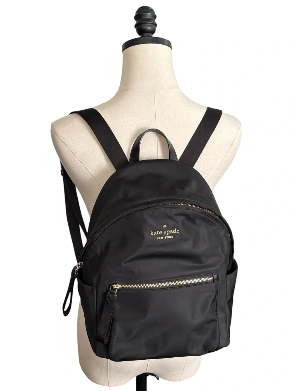 Kate Spade Chelsea Medium Nylon Backpack in Black